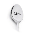 Personalisierter Edelstahllöffel in Silber mit Mrs. Gravur für Paare und Geschenke - Frau