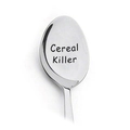 Cuillère en acier inoxydable argenté avec gravure Cereal Killer pour cadeau - Tueur de Céréales