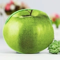 Cute plush coin purse featuring a realistic green apple design with secure top zipper - Green Apple