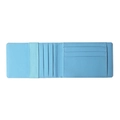 Slim light blue faux leather card holder wallet with elastic band and multi-slot design - Sky Blue