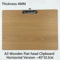 A3 horizontal wooden clipboard with 4mm thickness and strong metal flat head clip - A3 Wooden Board Clip - Horizontal