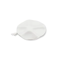 Minimalistische geometrische onregelmatige ronde metalen haarclip in witte kleur - Zilver