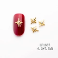 Charm ongle étoile dorée avec cristal scintillant modèle LF1667 6.3x7.5mm - Étoile en Croix Dorée Strass AB (LF1667) / 6.3*7.5MM