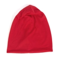 Thin double-layered bright red knit beanie cap for men and women outdoor wear - One Size(Adjustable) / Red