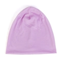 Light purple thin double-layered knitted beanie hat for outdoor winter wear - One Size(Adjustable) / Light Purple