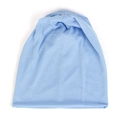 Light blue thin double-layer knit beanie cap for men and women on white background - One Size(Adjustable) / Light Blue