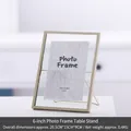 Modern 6-inch gold geometric metal and glass photo frame with stand for tabletop display - 6-inch Cat Bracket Gold