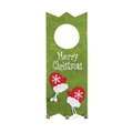 Appendino natalizio in feltro verde con ricamo Merry Christmas e piccoli guanti rossi - Stile Guanto / Verde