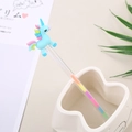 Cute unicorn pastel gel pen with colorful ink segments and a blue unicorn topper - Blue Pony