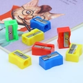 Set of colorful plastic manual pencil sharpeners with metal blades for students - Single Hole Mixed Colors / Square Mini Pencil Sharpener