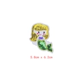 Sequin mermaid embroidery patch with purple shell and green tail for DIY clothing - GZ-2437 Gold Hair Green Tail Mermaid