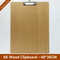 6K wooden clipboard 48x36cm with 4mm thickness and strong metal flat head clip - 6K Wooden Board Clip - Vertical