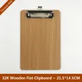 Compact 32K wooden clipboard with 4mm thickness and durable metal flat clip - 32K Wooden Board With Flat Clip