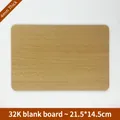 Standard 32K wooden clipboard with 4mm thickness and smooth natural wood grain finish - 32K Blank Board