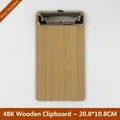 48K wooden clipboard with 4mm thickness and metal flat clip for office use - 48K Wooden Board With Flat Clip