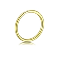 Polished golden stainless steel seamless hoop ring for nose or ear piercing detail - 0.8*6mm / Gold