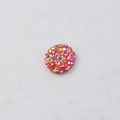 10mm round pink-orange and gold resin druzy cabochon with shimmering star glitter finish - Orange Iridescent (4)