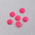 Detail of 10mm pink resin druzy cabochons showing textured surface and flat back - Pink Texture (17)