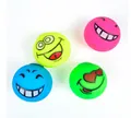 Set of four colorful flour-filled stress balls with fun emoji faces for relief - 4.5CM / Emoji Style