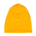 Unisex bright orange double-layer knit beanie cap with minimalist skull cap design - One Size(Adjustable) / Yellow