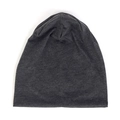 Minimalist double-layer knitted beanie in dark grey for outdoor activities - One Size(Adjustable) / Dark Gray