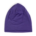 Classic dark purple double-layer knitted beanie hat for outdoor casual wear - One Size(Adjustable) / Dark Purple