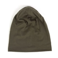 Leichte olivgrüne doppellagige Strickmütze für Herren und Damen im Herbst und Winter - Einheitsgröße(Einstellbar) / Armeegrün