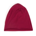 Classic burgundy double-layer knitted beanie for outdoor use with a minimalist dome design - One Size(Adjustable) / Burgundy