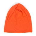 Bright orange thin double-layered knitted slouchy beanie for men and women - One Size(Adjustable) / Orange