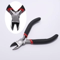 Manual wire cutters for DIY jewelry making with non-slip red and black rubber handles - Side Cutter Pliers