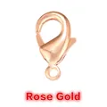 Macro detail of high-quality rose gold plated lobster clasp jewelry connector findings - Rose Gold