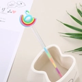 Stylo arc-en-ciel créatif flamant rose avec recharge colorée dans un porte-stylo - Cygne Bleu / 0.5mm