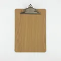 A4 wooden clipboard with metal mountain clip, natural wood color, size 31.6x22.5cm - A4 Wooden Board With Mountain Clip