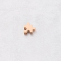 Polierter Edelstahl Puzzle-Anhänger in Roségold mit seitlichem Doppel-Loch-Design - 10*10mm / 18K Roségold Beschichtet