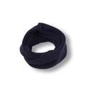 Detail of navy blue chunky knit snood for kids showing thick textured loop weave - Navy Blue