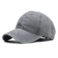 Classic washed cotton baseball cap in vintage grey with adjustable back strap - Adjustable / Child Washed Grey