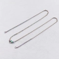 Collar de cadena fina de 2mm en acero inoxidable arcoíris con cierre de mosquetón - Arcoíris (2mm) 45cm