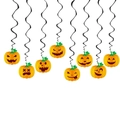 Decorazioni a spirale di Halloween con vari ciondoli a forma di zucca buffa - Spirale Nera + Zucca