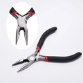 DIY jewelry pliers tool with anti-slip handle and precision stainless steel spring head - Long Nose Pliers without Teeth