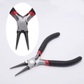 Precision round nose pliers for jewelry making with black and red non-slip grip handles - Round Nose Pliers