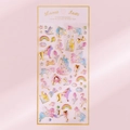Unicorn fairytale gold foil stickers with pastel gradients for journal decoration - Rainbow Unicorn