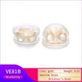 Cierres de pendientes de latón y silicona dorada, tamaño 4,2x5mm para pendientes tipo - Dorado