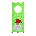 Appendiporta natalizio in feltro verde con Babbo Natale 3D e piccoli campanelli d'oro - Babbo Natale / Verde