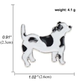 Zinc alloy enamel pin featuring a cute black and white spotted dog with dimensions - Dalmatian (A00212)