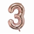 40-inch rose gold number 3 aluminum foil balloon for birthday party decorations - Number 3 / Rose Gold