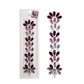 Detailed view of DIY music festival face jewel sticker in purple and pink geometric patterns - Purple Pink Silver (F03)