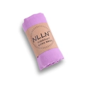 Solid purple cotton linen scarf for kids with premium cardboard packaging wrap - Purple