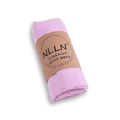 Pink cotton linen scarf for kids in premium paper roll packaging for gift giving - Pink