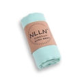 Kids linen cotton scarf in mint green color with NLLN branded paper packaging - Lake Green
