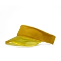 Détail de la visière jaune avec visière semi-transparente et texture de tissu en coton - Réglable / Jaune Premium